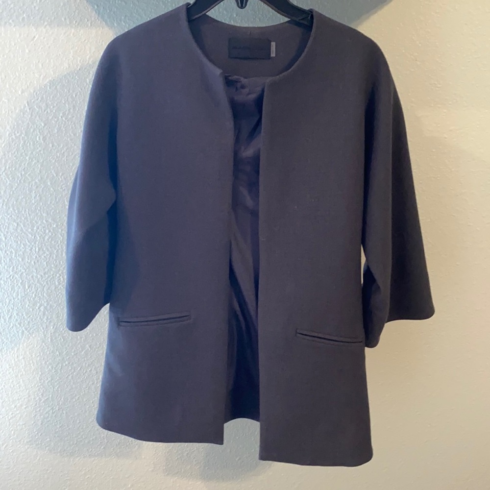 Blaque Label Grey Blazer with Faux Pockets